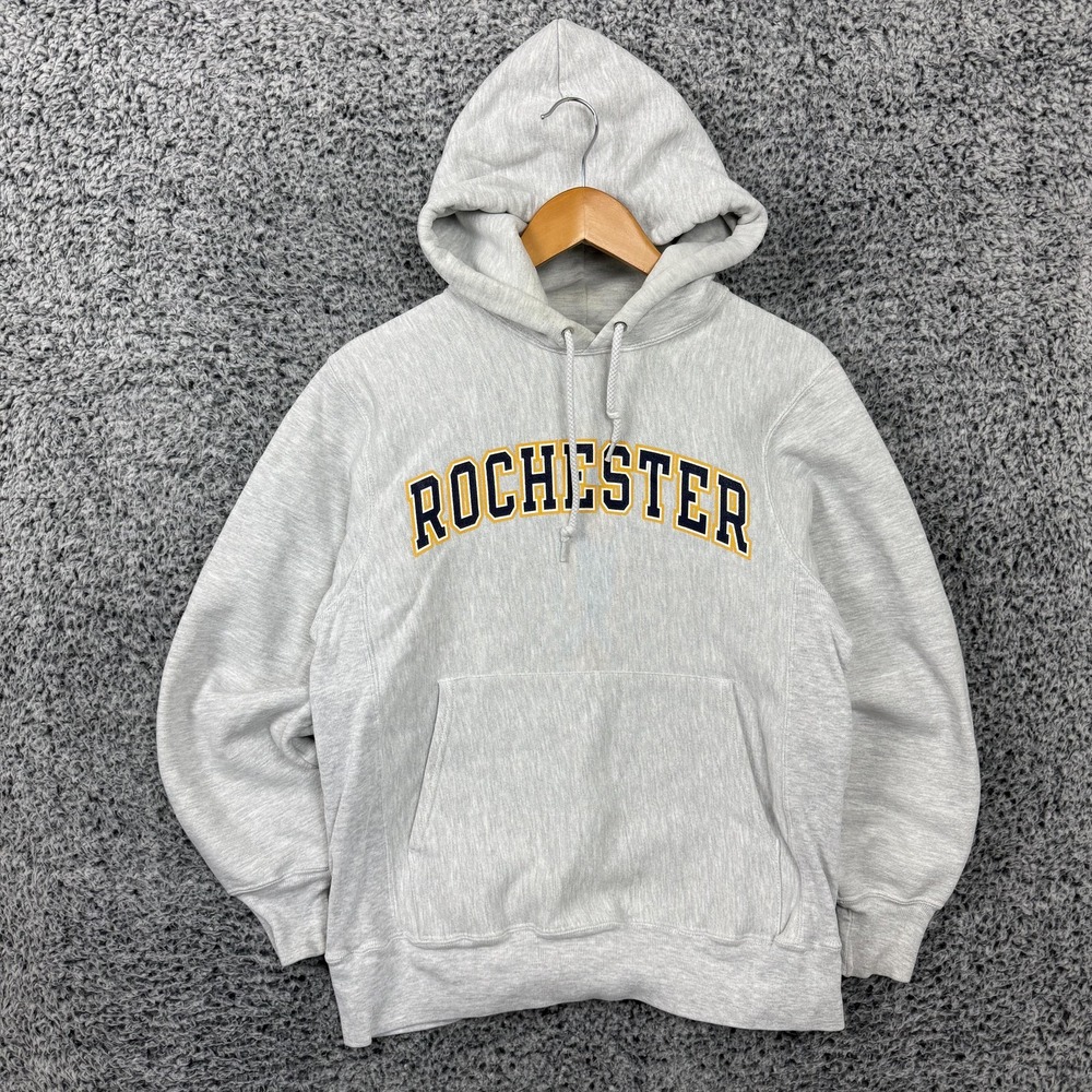 Vintage Rochester Champion Reverse Weave Hoodie Adult Small Fleece Sweatshirt